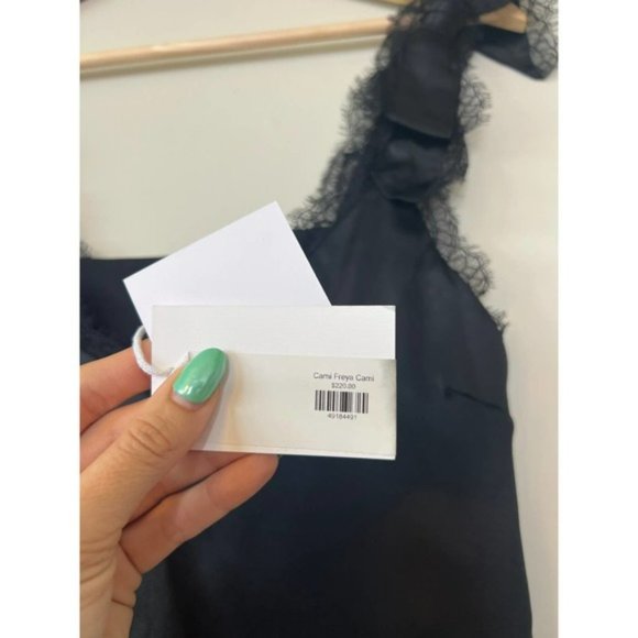 Cami NYC Freya Bow Strap Silk Lace Casual Top Women's Black Size: XXS NWT - Picture 7 of 10